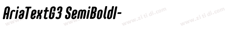AriaTextG3 SemiBoldI字体转换